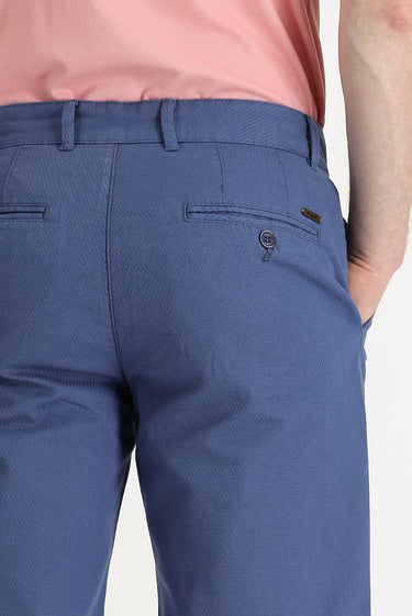 Havacı Mavi Regular Fit Pamuklu Bermuda Şort