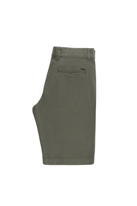 Light Khaki 6 Drop Regular Fit Cotton Bermuda Shorts