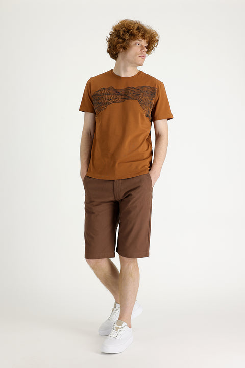 Tarçın  7 Drop Slim Fit Dar Kesim Pamuklu Bermuda Şort