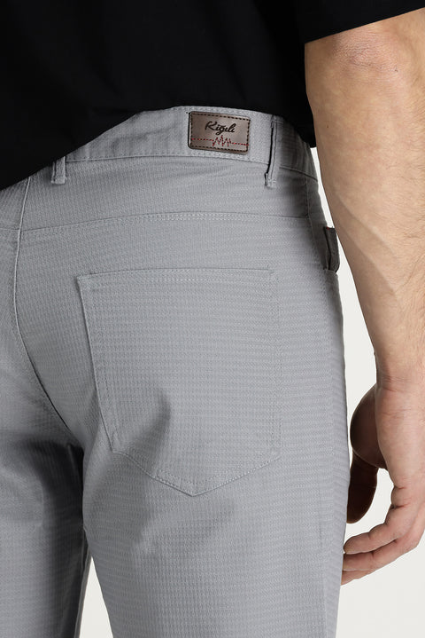 Açık Gri Regular Fit Standart Kesim Bermuda Şort