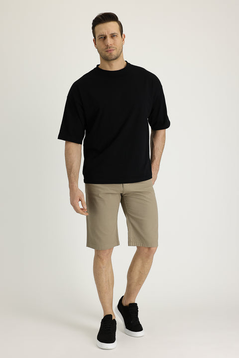 Light Mink Regular Fit Standard Cut Bermuda Shorts
