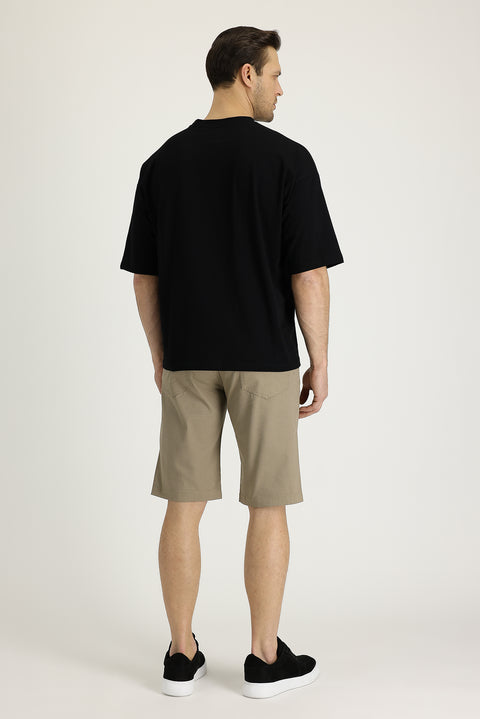 Light Mink Regular Fit Standard Cut Bermuda Shorts