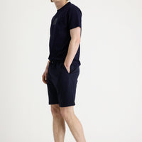 Orta Lacivert Pamuklu Sweat Şort