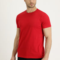 Bayrak Kırmızı Bisiklet Yaka Regular Fit Süprem Pamuk Tişört