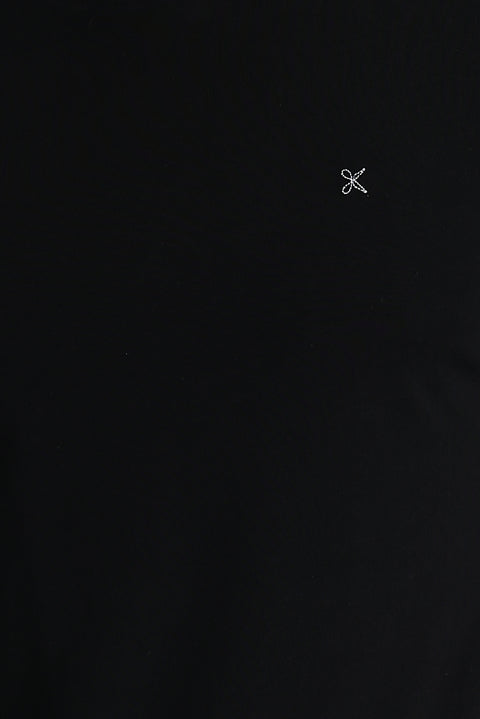 Siyah Bisiklet Yaka Slim Fit Dar Kesim Tişört