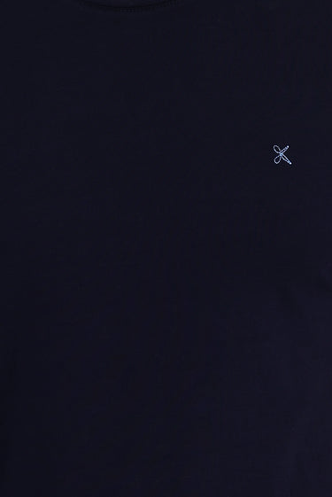 Siyah Lacivert Bisiklet Yaka Slim Fit Dar Kesim Tişört