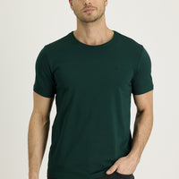 Dark Green Crew Neck Slim Fit T-Shirt