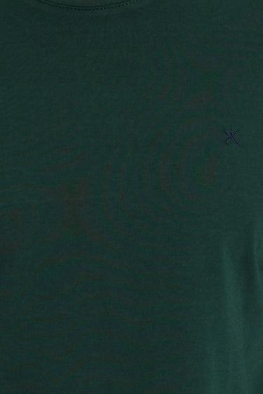 Koyu Yeşil Bisiklet Yaka Slim Fit Dar Kesim Tişört