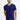 Orta Lacivert V Yaka Slim Fit Dar Kesim Nakışlı Tişört