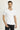 Beyaz V Yaka Slim Fit Dar Kesim Pamuklu Tişört