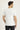 Ekru V Yaka Slim Fit Dar Kesim Pamuklu Tişört