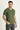 Orta Haki V Yaka Slim Fit Dar Kesim Pamuklu Tişört