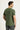 Orta Haki V Yaka Slim Fit Dar Kesim Pamuklu Tişört
