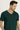 Koyu Yeşil V Yaka Slim Fit Dar Kesim Pamuklu Tişört
