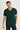 Koyu Yeşil V Yaka Slim Fit Dar Kesim Pamuklu Tişört