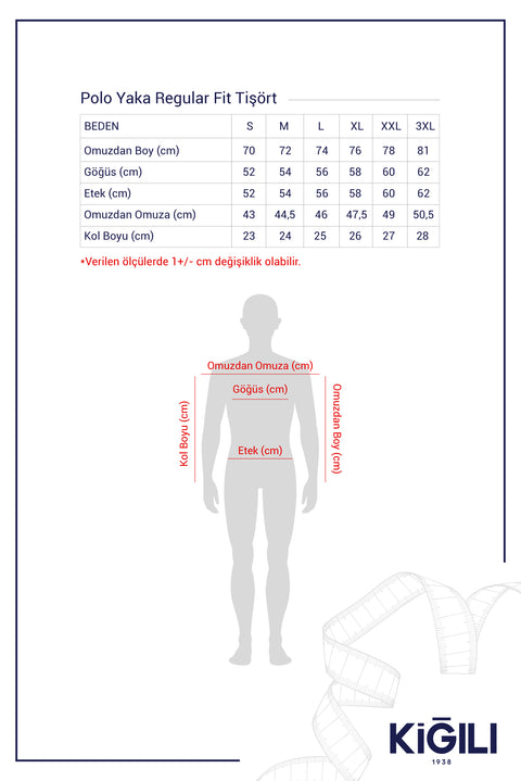 Taba Polo Yaka Regular Fit Nakışlı Pamuk Tişört