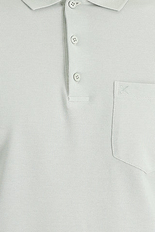  Taş Polo Yaka Regular Fit Nakışlı Pamuk Tişört