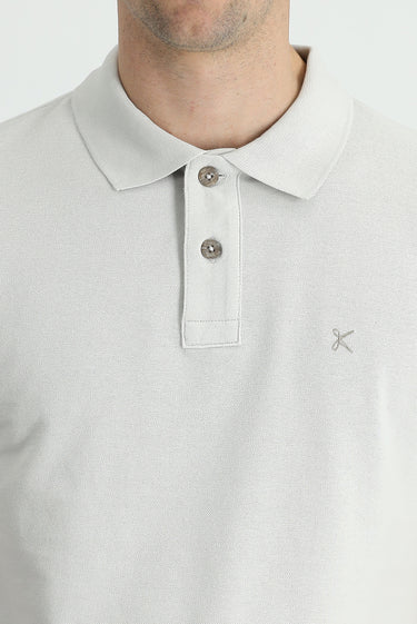 Taş Polo Yaka Regular Fit Nakışlı Pamuk Tişört