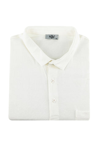  Ekru Büyük Beden Polo Yaka Pamuklu Süprem Tişört