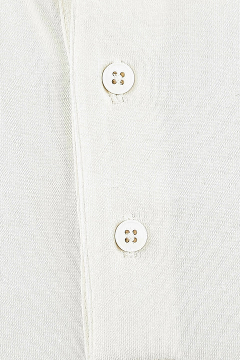 Ekru Büyük Beden Polo Yaka Pamuklu Süprem Tişört