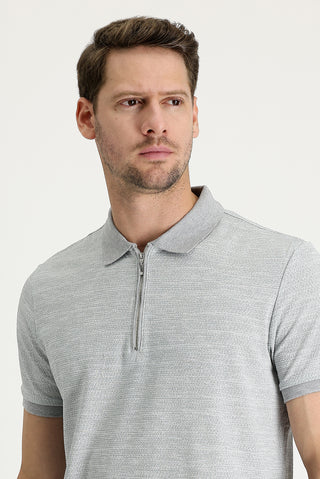  Orta Gri Polo Yaka Regular Fit Tişört