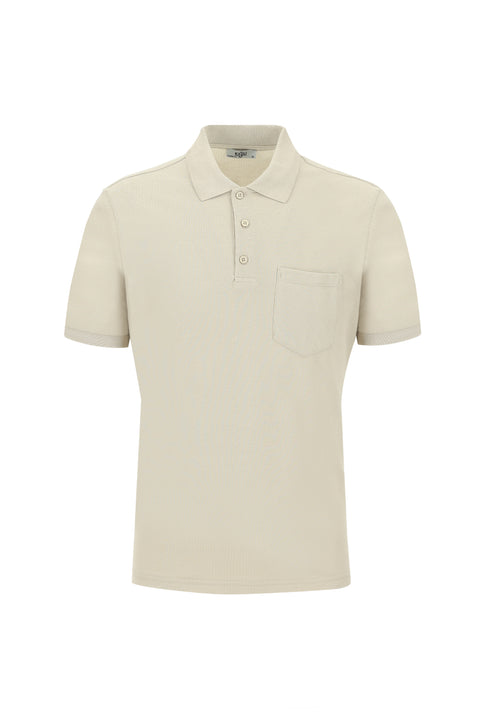 Medium Beige Polo Collar Classic T-shirt