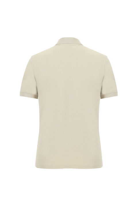 Medium Beige Polo Collar Classic T-shirt