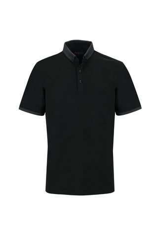  Siyah Polo Yaka Regular Fit Tişört