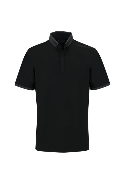 Siyah Polo Yaka Regular Fit Tişört