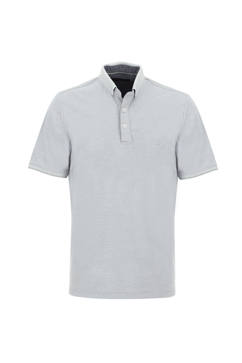 Açık Gri Polo Yaka Regular Fit Tişört