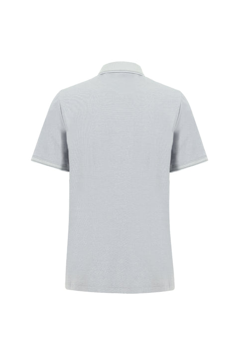 Açık Gri Polo Yaka Regular Fit Tişört