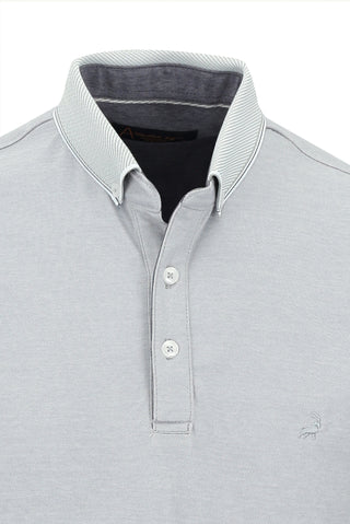  Açık Gri Polo Yaka Regular Fit Tişört