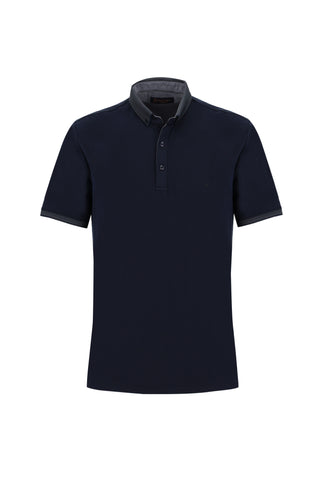  Orta Lacivert Polo Yaka Regular Fit Tişört