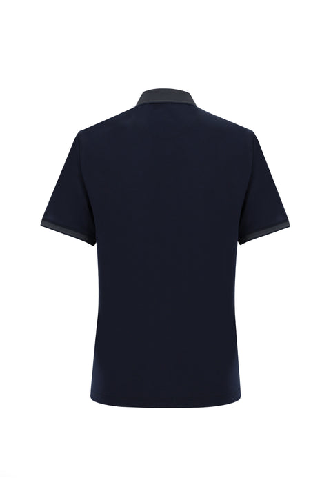 Orta Lacivert Polo Yaka Regular Fit Tişört