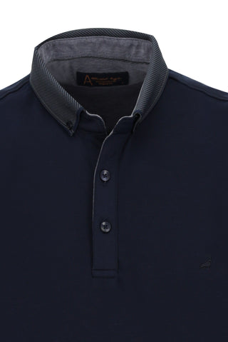  Orta Lacivert Polo Yaka Regular Fit Tişört