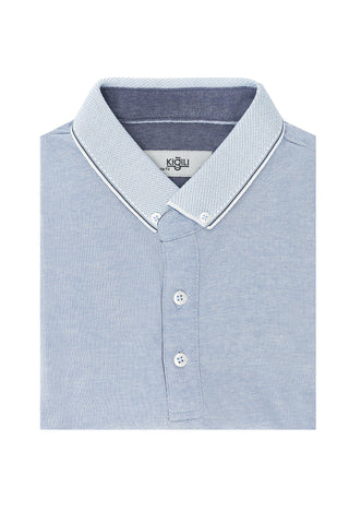  Mavi Polo Yaka Regular Fit Tişört