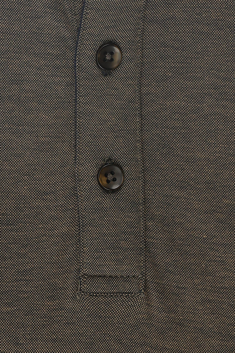Orta Kahve Polo Yaka Regular Fit Tişört
