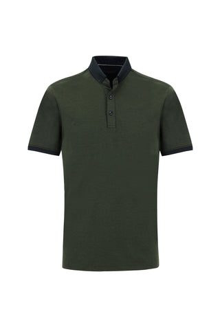  Orta Haki Polo Yaka Regular Fit Tişört