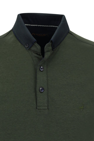  Orta Haki Polo Yaka Regular Fit Tişört
