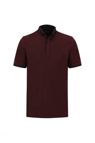  Koyu Bordo Polo Yaka Regular Fit Tişört