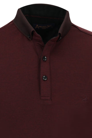  Koyu Bordo Polo Yaka Regular Fit Tişört