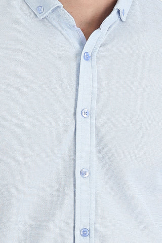  Açık Mavi Polo Yaka Regular Fit Düğmeli Tişört