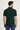 Koyu Yeşil Polo Yaka Slim Fit Dar Kesim Nakışlı Pamuk Tişört