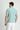 Su Yeşili Polo Yaka Slim Fit Dar Kesim Nakışlı Pamuk Tişört