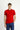 Koyu Kırmızı Polo Yaka Slim Fit Dar Kesim Nakışlı Süprem Pamuklu Tişört