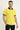 Limon Sarı Polo Yaka Slim Fit Dar Kesim Desenli Pamuk Tişört