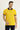 Neon Sarı Polo Yaka Slim Fit Dar Kesim Desenli Pamuk Tişört