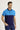 Koyu Mavi  Polo Yaka Slim Fit Dar Kesim Desenli Pamuk Tişört