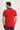 Koyu Kırmızı Polo Yaka Slim Fit Dar Kesim Desenli Pamuk Tişört