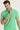  Çağla Yeşili Polo Yaka Slim Fit Dar Kesim Desenli Pamuk Tişört